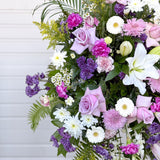 Deluxe - Designer's Choice Fresh Flowers Funeral Stand