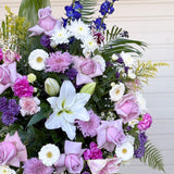 Deluxe - Designer's Choice Fresh Flowers Funeral Stand