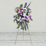 Deluxe - Designer's Choice Fresh Flowers Funeral Stand