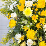 Deluxe - Designer's Choice Fresh Flowers Funeral Stand