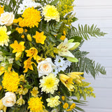 Deluxe - Designer's Choice Fresh Flowers Funeral Stand