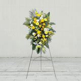 Deluxe - Designer's Choice Fresh Flowers Funeral Stand