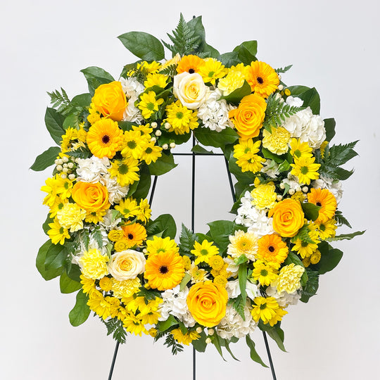 Standard - Designer's Choice Fresh Flowers Funeral Wreath