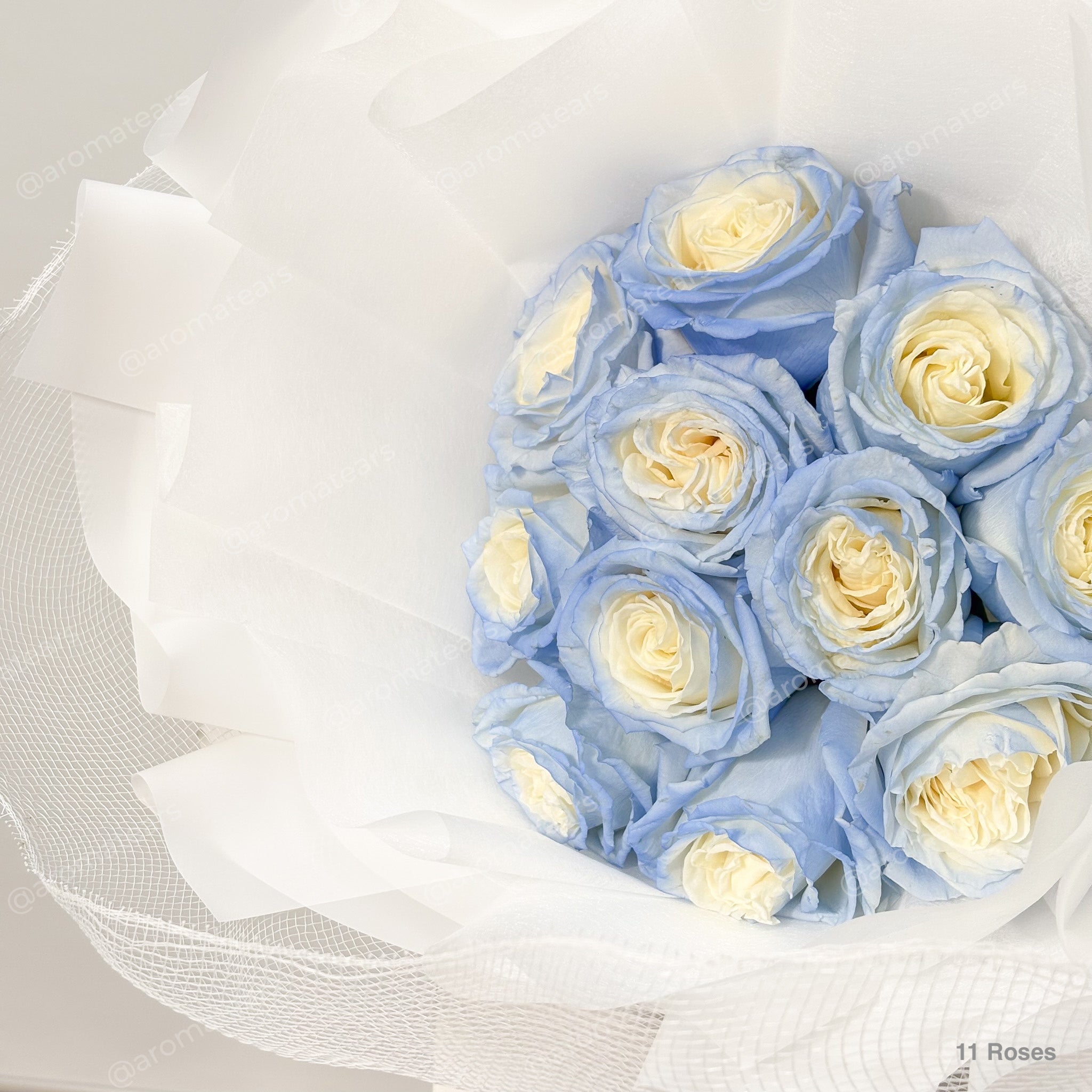 Unique Color - Fresh Round Roses Bouquet