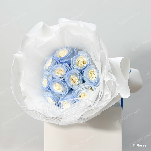 Unique Color - Fresh Round Roses Bouquet