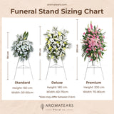 Deluxe - Designer's Choice Fresh Flowers Funeral Stand