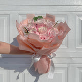 Classic Fresh Rose Bouquet (Round) - Red