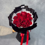 Classic Round Fresh Rose Bouquet - Aromatears flower Fresh Roses