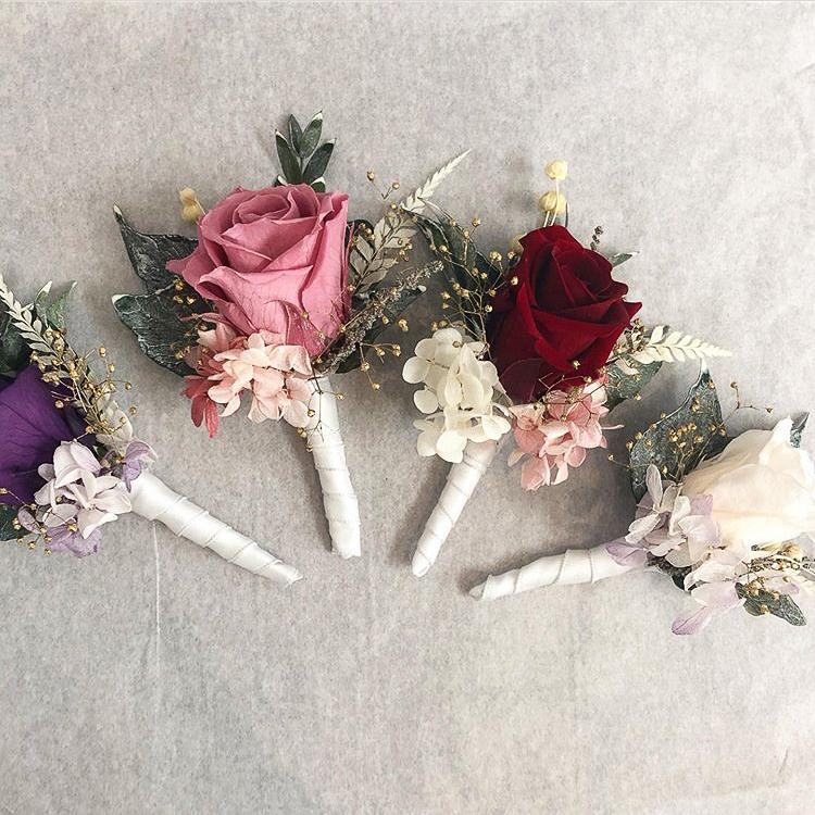 Custom Corsage & Boutonnière Set - Preserved or Soap Flower - Aromatears flowerGeneral