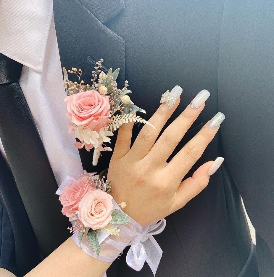 Custom Corsage & Boutonnière Set - Preserved or Soap Flower - Aromatears flowerGeneral