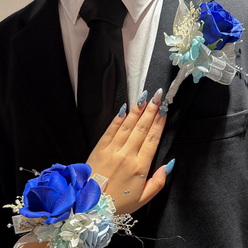 Custom Corsage & Boutonnière Set - Preserved or Soap Flower - Aromatears flowerGeneral