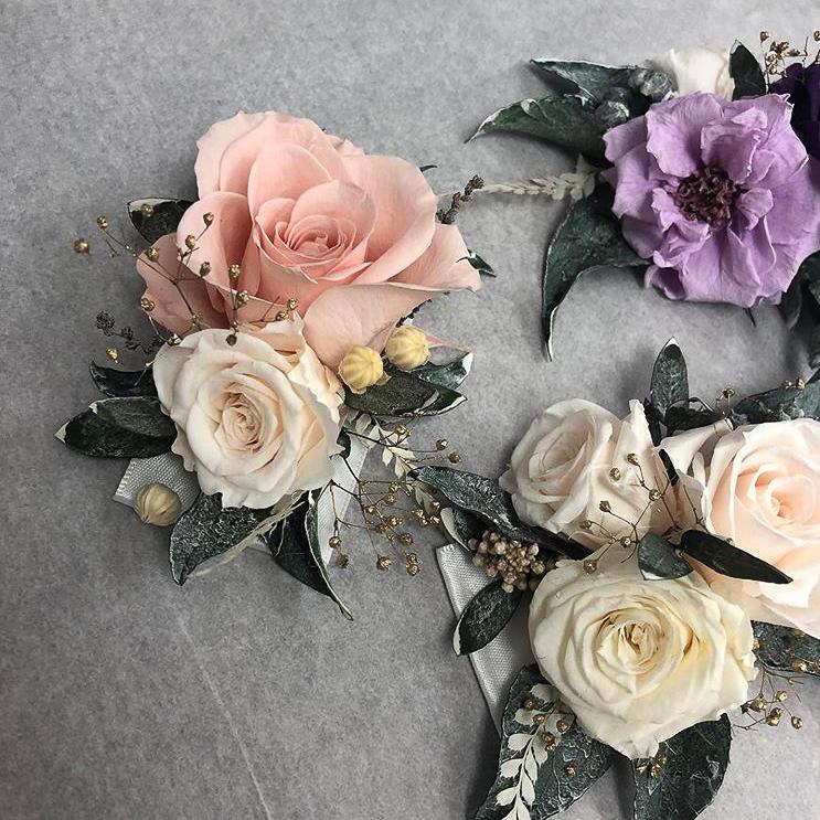 Custom Corsage & Boutonnière Set - Preserved or Soap Flower - Aromatears flowerGeneral