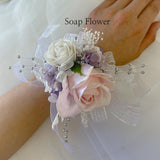 Custom Corsage OR Boutonnière - Preserved or Soap Flower - Aromatears flower General