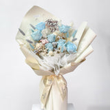Elegant blue preserved everlasting rose bouquet from Aromatears florist in Vancouver, perfect for lasting floral gifts
with Happy Mother's Day pick