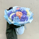 Fresh Hydrangea Mixed Round Bouquet - Aromatears flower Hydrangea Round