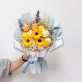 Graduation Special Sunflower Soap Bouquet - Aromatears flowerDesigner's Choice