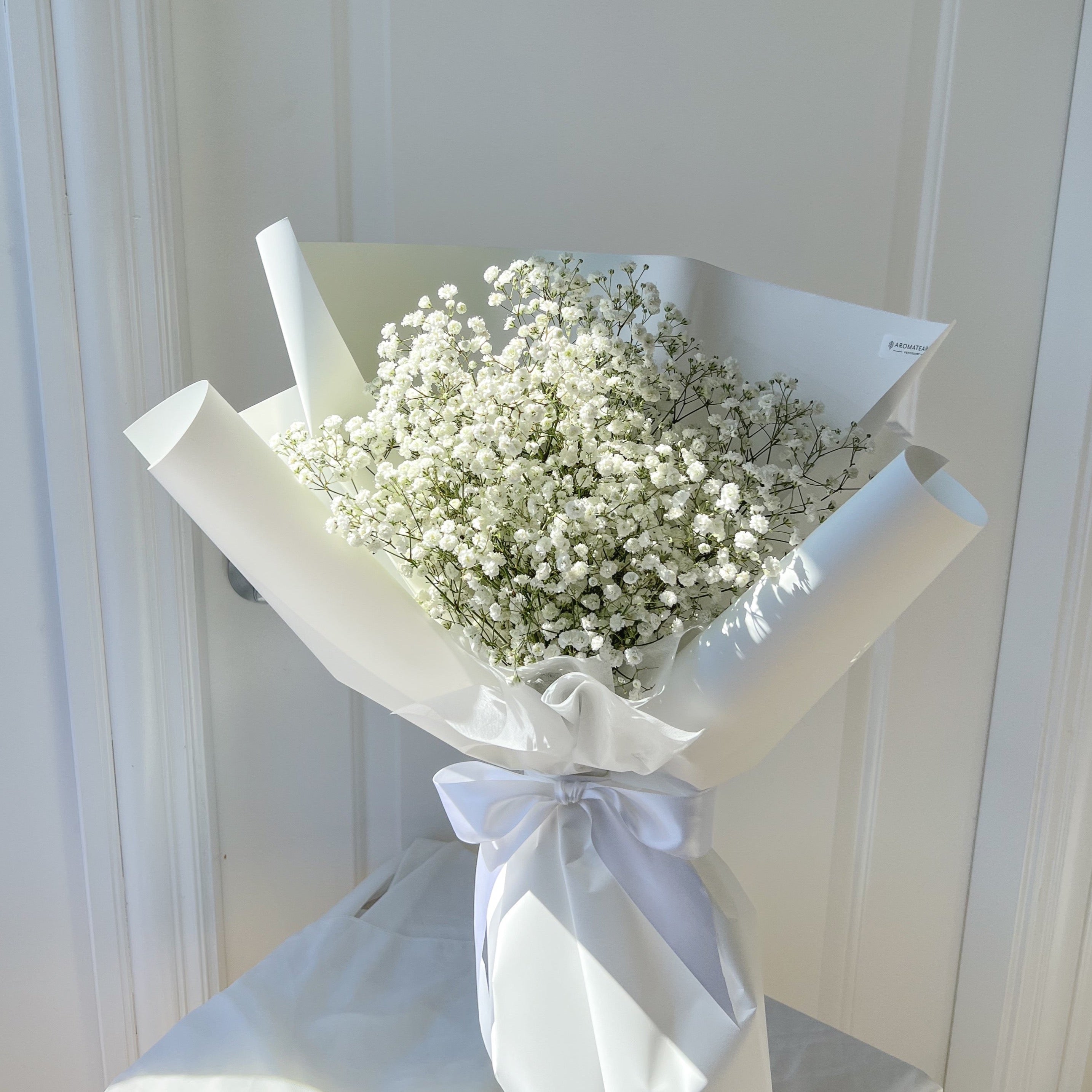 Lullaby Baby's Breath Fresh Bouquet - Ivory Lace - Aromatears flower Lullaby