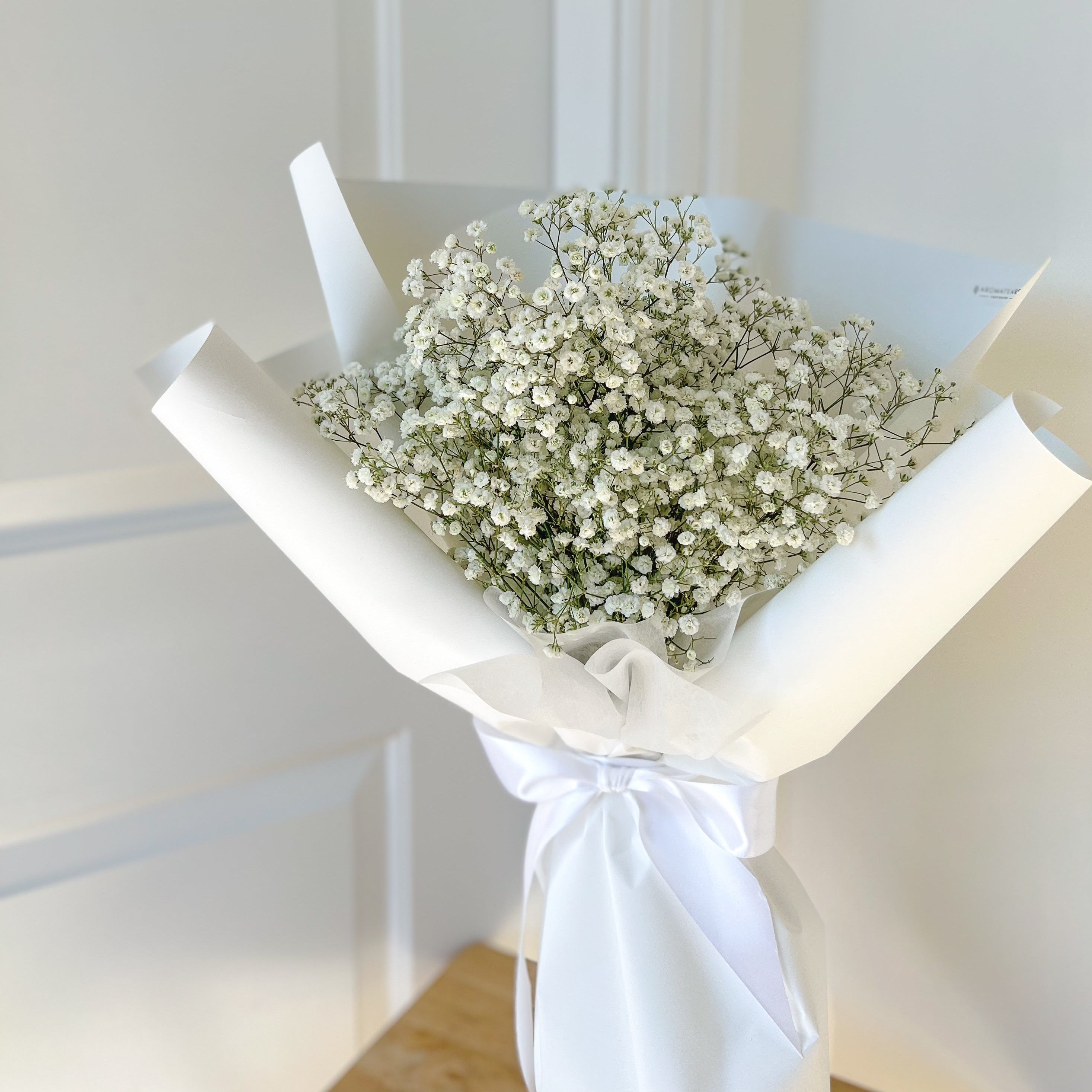 Lullaby Baby's Breath Fresh Bouquet - Ivory Lace - Aromatears flower Lullaby