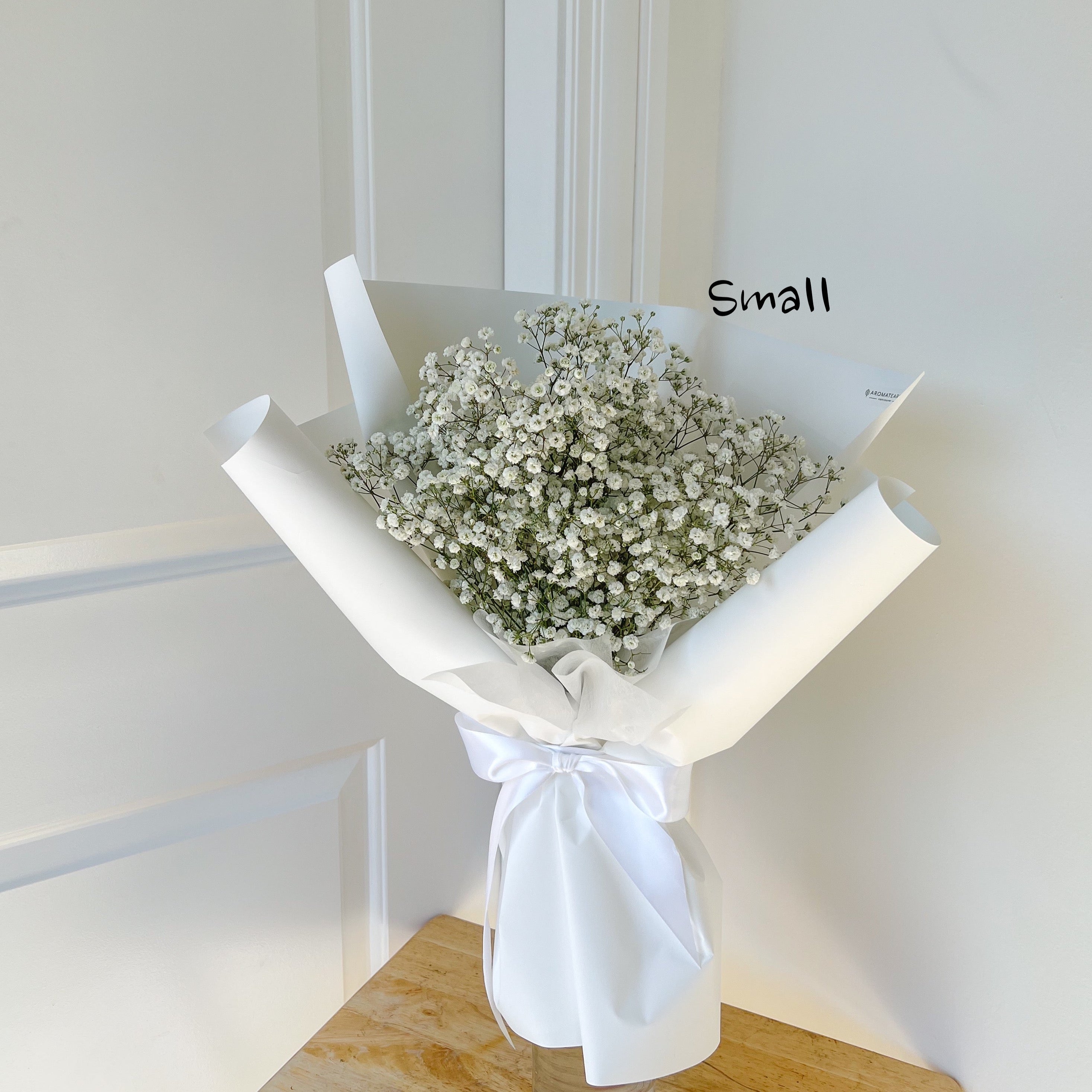 Lullaby Baby's Breath Fresh Bouquet - Ivory Lace - Aromatears flower Lullaby