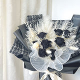 Midnight Lovers Black Preserved Rose Bouquet - Aromatears flower Preserved Roses