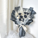 Midnight Lovers Black Preserved Rose Bouquet - Aromatears flower Preserved Roses