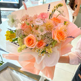 Peach Pink - Designer's Choice Fresh Bouquet - Aromatears flower Fresh Mixed