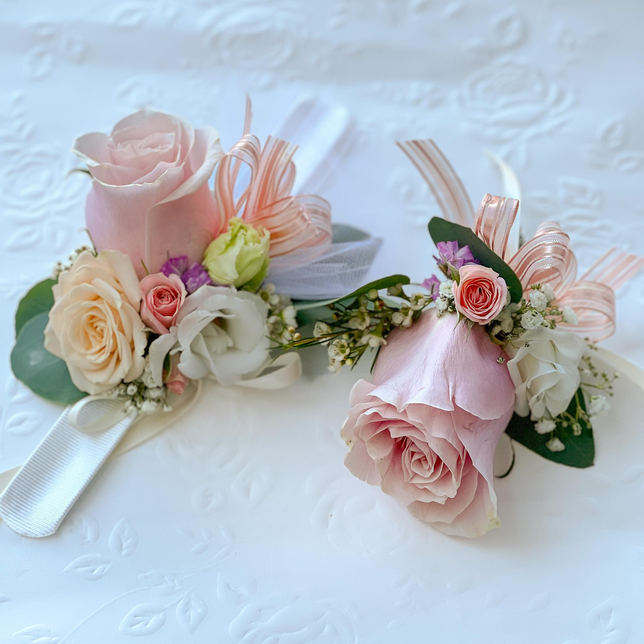 Pink - Fresh Flower Prom Set - Aromatears flower Custom