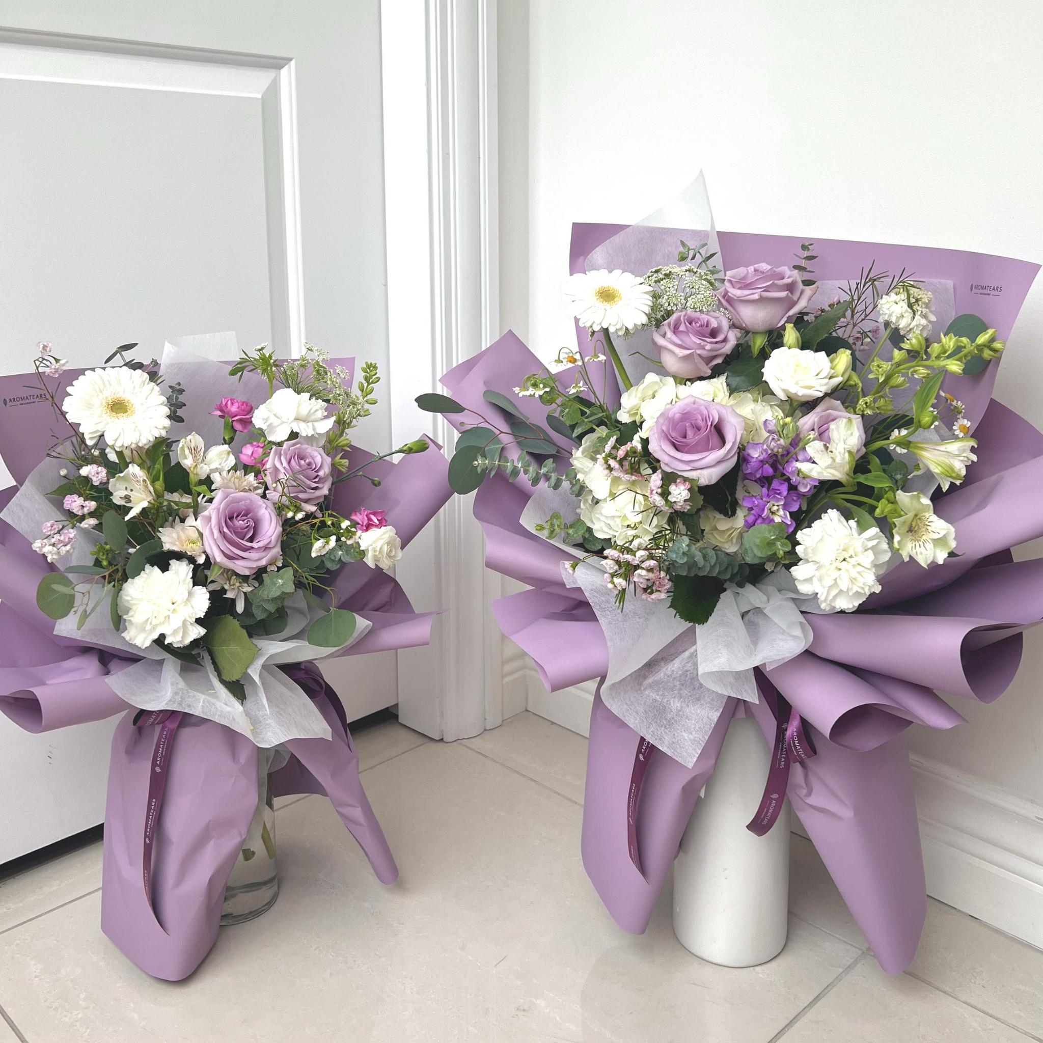 Purple Mixed - Designer's Choice Fresh Bouquet - Aromatears flower Designer Choice