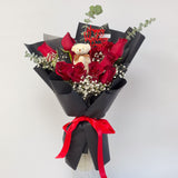 Romantic 12 Fresh Roses Bouquet - Aromatears flower Fresh Roses
