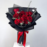 Romantic 12 Fresh Roses Bouquet - Aromatears flowerRose
