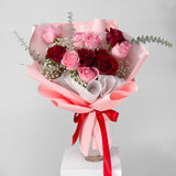 Romantic 12 Fresh Roses Bouquet - Aromatears flower Fresh Roses