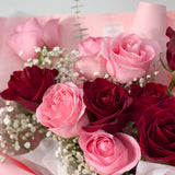 Romantic 12 Fresh Roses Bouquet - Aromatears flower Fresh Roses