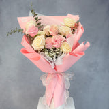 Romantic 12 Fresh Roses Bouquet - Aromatears flower Fresh Roses
