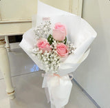 Romantic 3 Fresh Rose Bouquet - Aromatears flower Rose