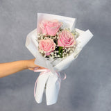 Romantic 3 Fresh Rose Bouquet - Aromatears flower Rose