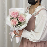 Romantic 3 Fresh Rose Bouquet - Aromatears flower Rose