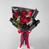 Romantic 6 Fresh Roses Bouquet - Aromatears flower Fresh Roses