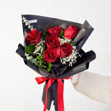 Romantic 6 Fresh Roses Bouquet - Aromatears flower Fresh Roses