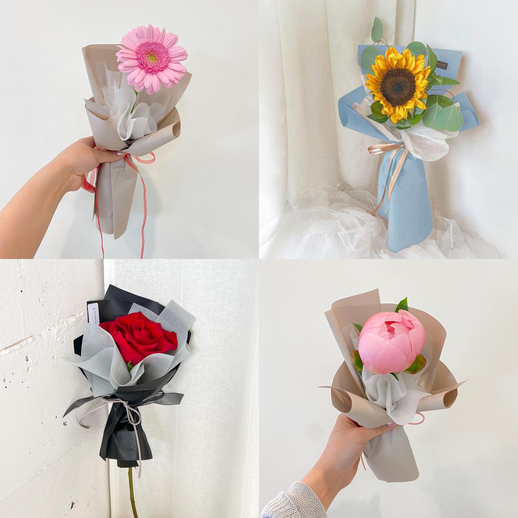 Single Fresh Flower Bouquet - Aromatears flower Custom