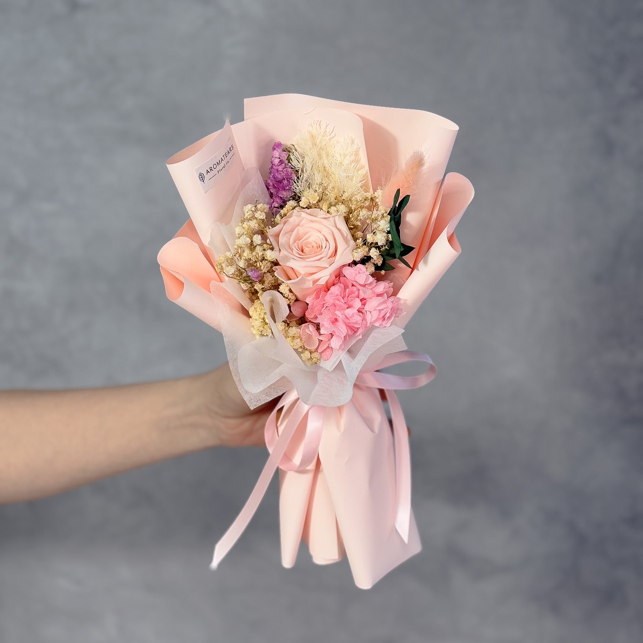Single Rose Preserved Bouquet - Aromatears flower Preserved Roses