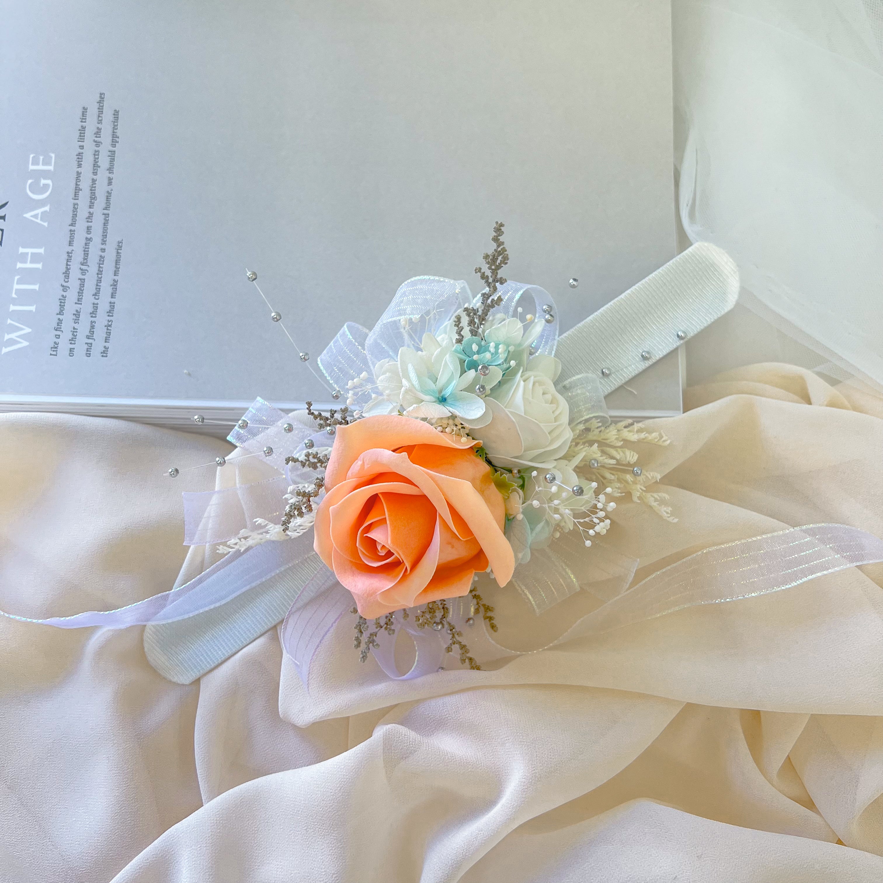 Graduation, Corsage, Wedding, Party, Soap Flower Boutonniere, vancouverflowershop, freshbouquet, fresh, freshflowers vancouver, preservedflower, soapflower, Soap Flower Corsage, prom flower, prom party, 밴쿠버꽃집