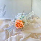Graduation, Corsage, Wedding, Party, Soap Flower Boutonniere, vancouverflowershop, freshbouquet, fresh, freshflowers vancouver, preservedflower, soapflower, Soap Flower Corsage, prom flower, prom party, 밴쿠버꽃집